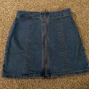 Forever 21 Zip Up Jean Skirt